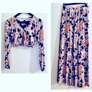 Gypsies and Moondust top and maxi skirt set (small)